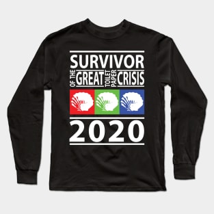 3 Seashells Toilet Paper Survivor 2020 (WHITE RGB) Long Sleeve T-Shirt